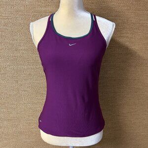 Nike Fit Dry Top Womens Medium 8-10 Purple Gray